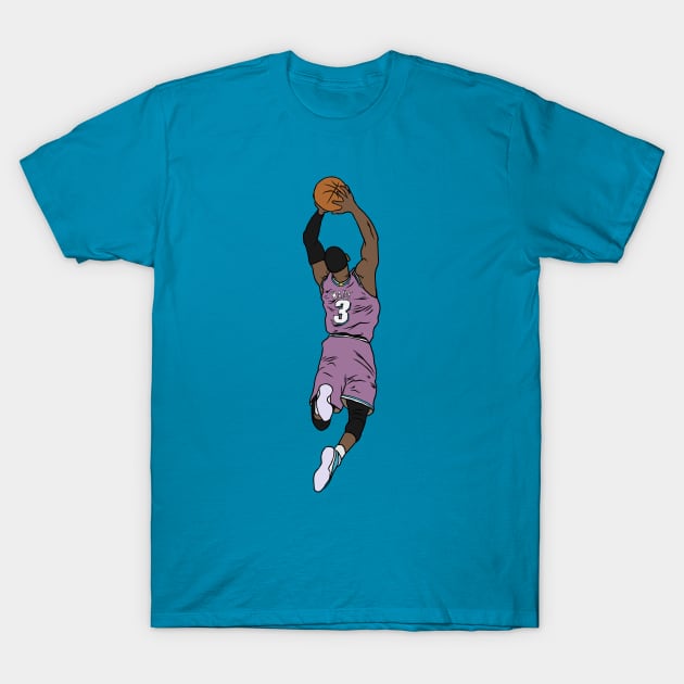 Dwyane Wade Pink Miami Vice T-Shirt by rattraptees